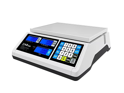 CAS Commercial Electronic Scale with Digital Display and Keypad for Retail Weighing 3d model