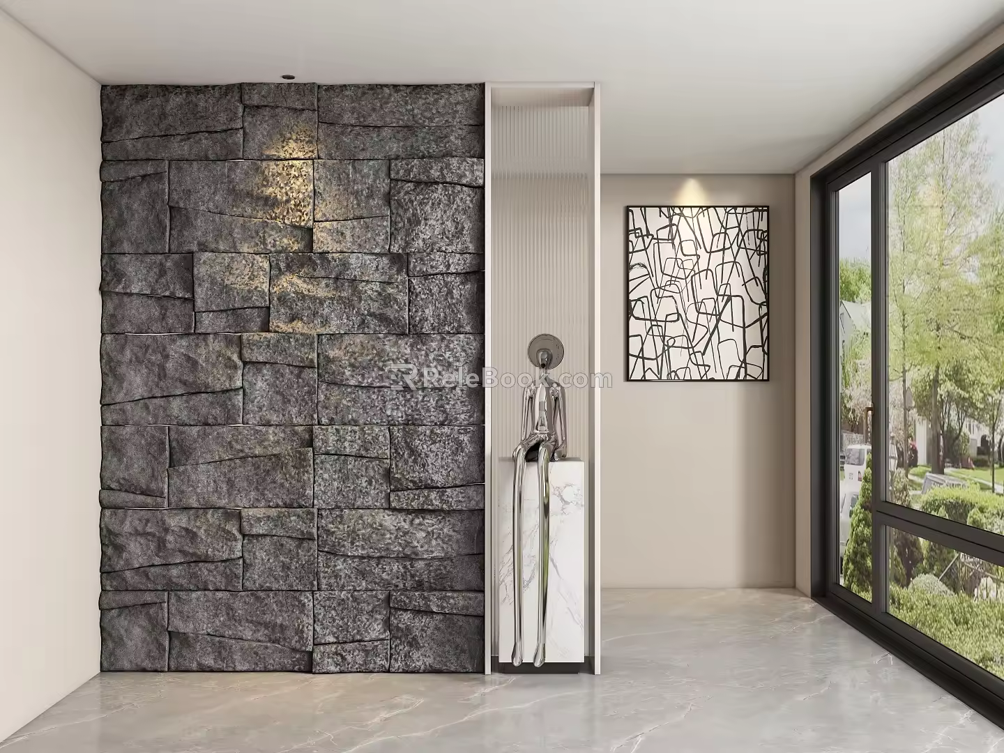 rubble porch aisle partition 3d model