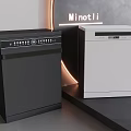 Minotli Stylish Black And White Dishwashers Modern Kitchen Appliances On