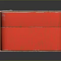 Red Tool Case For Daily Necessities With Work Case Label And Metal Locks