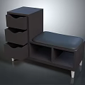 Modern Shoe Cabinet With Drawers Bench Seat And Storage Compartments