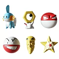 Adorable Multicolored Toys Collection With Different Shapes Blue Red Yellow Designs And Cute Faces