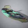 Turquoise And Gray Yacht With Modern Dashboard And Seating Area
