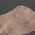 Natural Rocky Hill Terrain With Earthy Surface And Rough Texture Against Dark Background