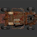 Rusty Red Modified Beetle Juice Car With Off Road Style And Large Tires