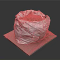 Plant Wrapped In White Bag Placed On Square Stone Slab