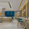 Elegant Jewelry Store Interior Design With Luxury Display Cases Gold Accents And Marble Flooring