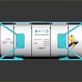 Industrial Silver Cylindrical Tank With Blue Support Frame And Safety Warning Labels