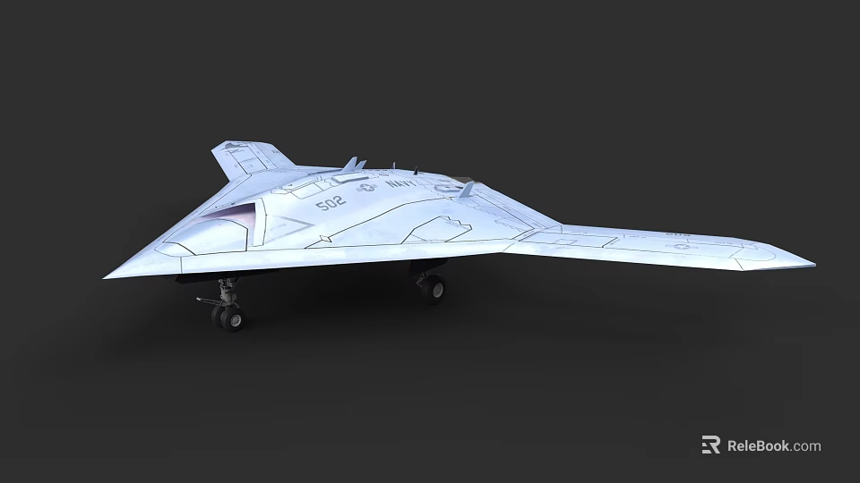Modern Stealth Fighter Jet with Aerodynamic Design and 3D Rendering Details 3d model 