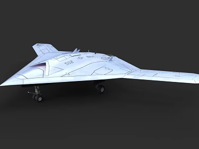 Modern Stealth Fighter Jet with Aerodynamic Design and 3D Rendering Details 3d model