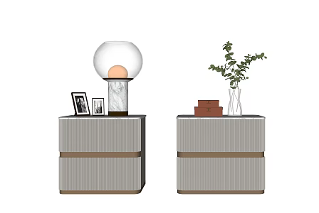 Modern bedside table 3d model