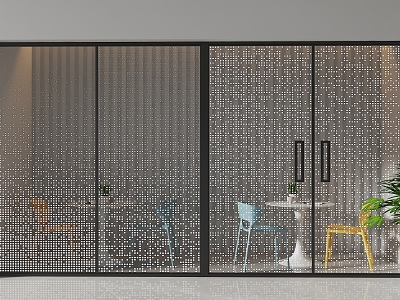 glass partition gradient glass partition gradient office partition glass partition random gradient glass 3d model