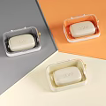 Modern Bathroom Soap Dishes With Transparent Lids And Colorful Bases