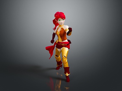 Lady Soldier Female Detective Female Hit Warrior Samurai Soldier Detective Agent Hit 3d model