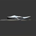 Futuristic Modern Architectural Model Featuring Geometric Shapes White Green Structure And Blue Pools