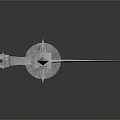 Medieval Style Weapon With Long Wooden Handle Metal Head Sickle And Spearhead Design
