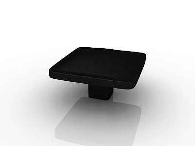Sleek Black Square Handle With Matte Surface For Modern Cabinet Drawers 3d model