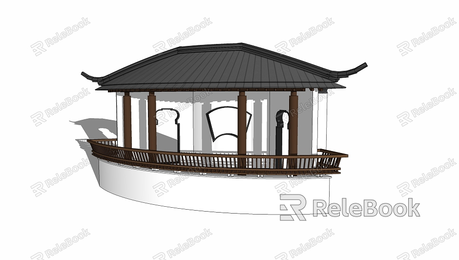 Chinese style porch with classical porch model