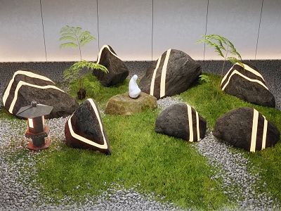 New Chinese style landscape sketch landscape stone model