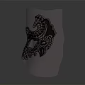 Elegant Decorative Masks In Red White Black With Intricate Patterns For Party Accessories