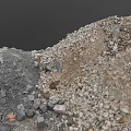 Pile of Mixed Stones and Wood with Various Sizes for Construction Building Needs