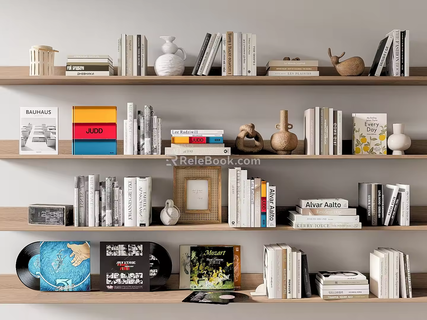 Book Combination Wall Hanging Bookshelf Book Ornaments 3d model