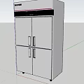 Commercial Stainless Steel Four Door Refrigerator Freezer with Wheels for Commercial Kitchen Use