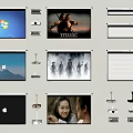 Modern projector screen combination 3d model
