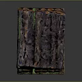 Natural Wooden Logs Stacked On Pallet Forming A Neat Pile With Wood and Stone Texture