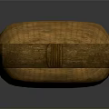 Handcrafted Bamboo Woven Oval Box With Natural Brown Texture And Closed Lid
