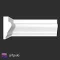 Elegant White Decorative Architectural Interior Molding Component With Curved Design
