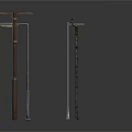 Various Designed Outdoor Lamp Posts With Different Structures And Materials