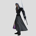 Male warrior game character samurai broadsword warrior 3d model