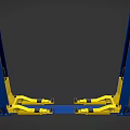 Blue And Yellow Two Post Car Lift For Vehicle Maintenance And Repair