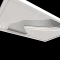 Sleek Modern Ceiling Design With Textured Inlay And Smooth Surfaces 3d model
