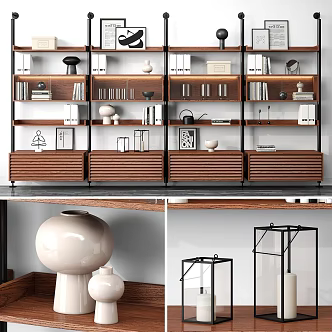 Modern ornaments combination decorations 3d model