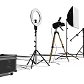 Commercial Photography Equipment Including Ring Light Tripod Reflector And Octagonal Softbox