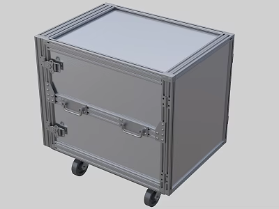 Commercial Equipment Durable Metal Storage Case With Wheels Lockable Handle 3d model