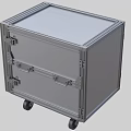 Commercial Equipment Durable Metal Storage Case With Wheels Lockable Handle 3d model