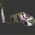 Futuristic Electric Concept Car With Sleek Design Charging Station And Blue Interior Lights