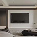 Modern Living and Dining Room Interior With L shaped Sofa Coffee Table And Dining Set