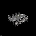 Modern Conference Table With Ergonomic Chairs Laptop And Green Plants