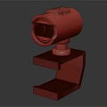 Projection Monitoring Security Camera With Silver Body And Black Desktop Stand