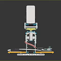 Educational Mechanical Arm Device With Blue Structure Motor And Circuit Board Parts