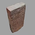 Old Red Brick With Textured Surface And Worn Edges For Construction Use 3d model