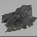 Rocky Natural Terrain with Irregular Rocky Structures and Weathered Surfaces Showing Rugged Landform Features
