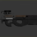 Advanced Modern Tactical Firearm With Scope And Wooden Stock Design Structure Features