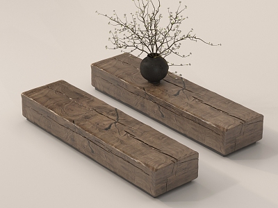 Other Stool Log Bench Casual Bench Wooden Bench 3d model