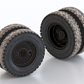 Truck tire wheel hub 3d model