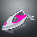 Grundig Modern White And Pink Electric Iron With Power Cord Design
